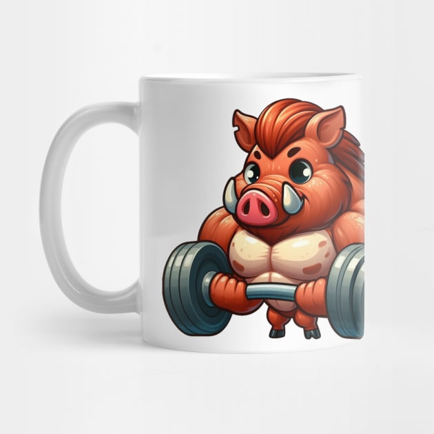 Cute Muscular Boar by Dmytro